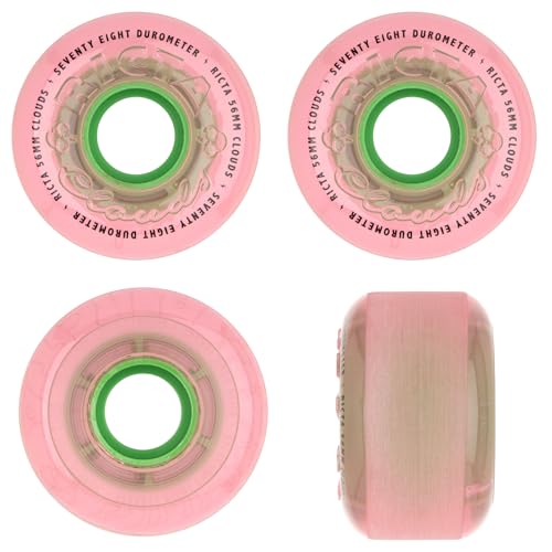 56mm Clouds Watermelon Pink 78a Ricta Skateboard Wheels