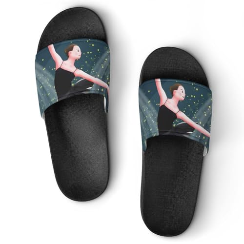 Claquettes Femme Danseuse de Ballet - Chaussons de Maison et Pantoufles de Bain