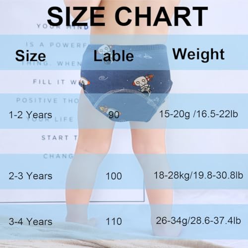 3 Stück Baby Trainerhosen Töpfchentraining, Töpfchen-Trainingshosen, Baby-Kleinkind-Trainingshosen, Kinder Töpfchen Trainingshose für Mädchen Jungen, 100% Baumwolle, Waschbar und Wiederverwendbar