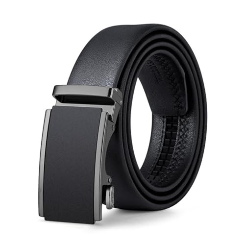 JSEIAJB Belt Men's Leather Frosted Automatic Buckle Waist Belt Men's Pants Belt