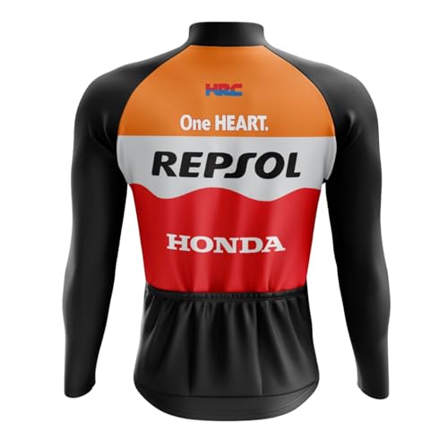 Conjunto de Ciclismo Masculino Camisa Manga Longa Preto com Laranja + Calça Acolchoada Forro GEL Bik