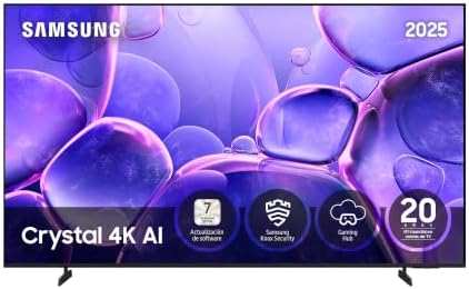 Samsung TV 85 Pulgadas Crystal UHD U8005 4K Smart TV, Colores increíbles con Crystal Processor 4K, Escucha Todos los Altavoces con Q-Symphony, Datos protegidos Knox Security y Gaming Hub
