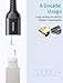 AINOPE 2 Pack USB Extensions Cable High Speed USB 3.0 Extension Cord Type A Male to Female Sturdy Braided Material Fast Data Transfer Compatible with USB Keyboard,Mouse,Flash Drive,Black,6.6FT+6.6FT