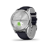 ガーミン(GARMIN) 腕時計 スマートウォッチ 心拍計 vivomove Luxe Navy Leather / Silver ユニセックス 010-02241-70