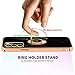 Wousunly Compatible with Reno 6 5g Case Ring Holder Magnet Green, Reno 6 5g Phone Case Silicone Shockproof Plate Luxury Slim Cover (Black)