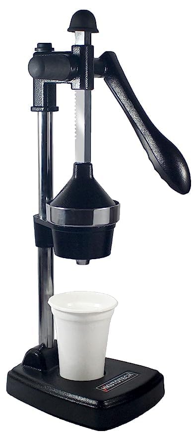 - Aluminium Hand Press Citrus Fruit Juicer, Cold Press Juicer, Manual Hand Press Juicer and Squeezer for Fruits and Vegetables - Big (Made in India) Super Black.