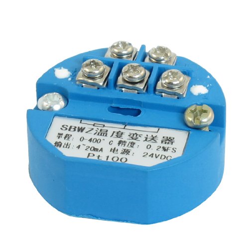 Aexit PT100 Temperature Control electrical Sensor Transmitter 0-400C Output 4-20mA 24VDC