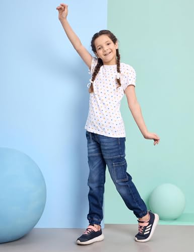 Image of Amazon Brand - Symbol Girls 100% Cotton Graphic Printed Half Sleeves Regular fit T-Shirt