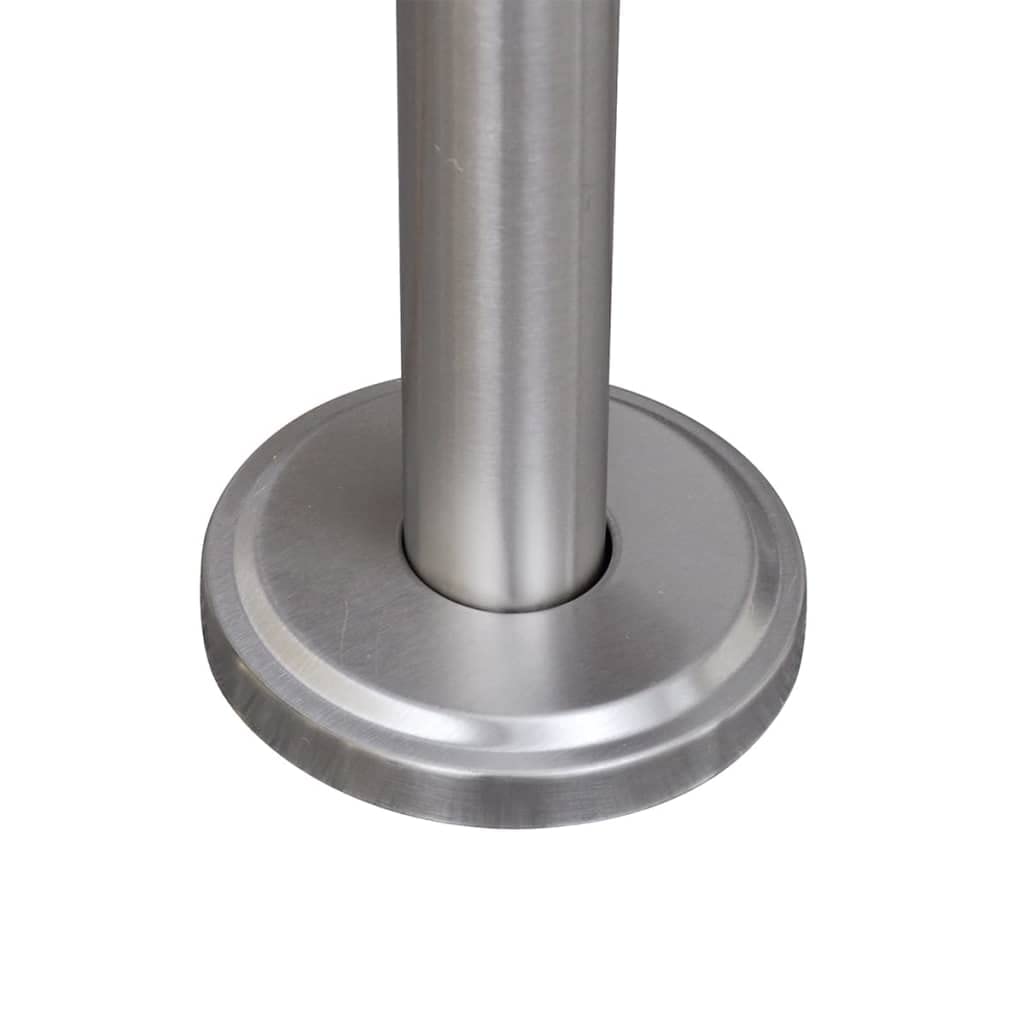 Buzón de acero inoxidable con soporte, cerradura resistente a la intemperie, solapa de entrada, compartimento para periódicos, placa de nombre, número de casa, acero inoxidable, para entrada