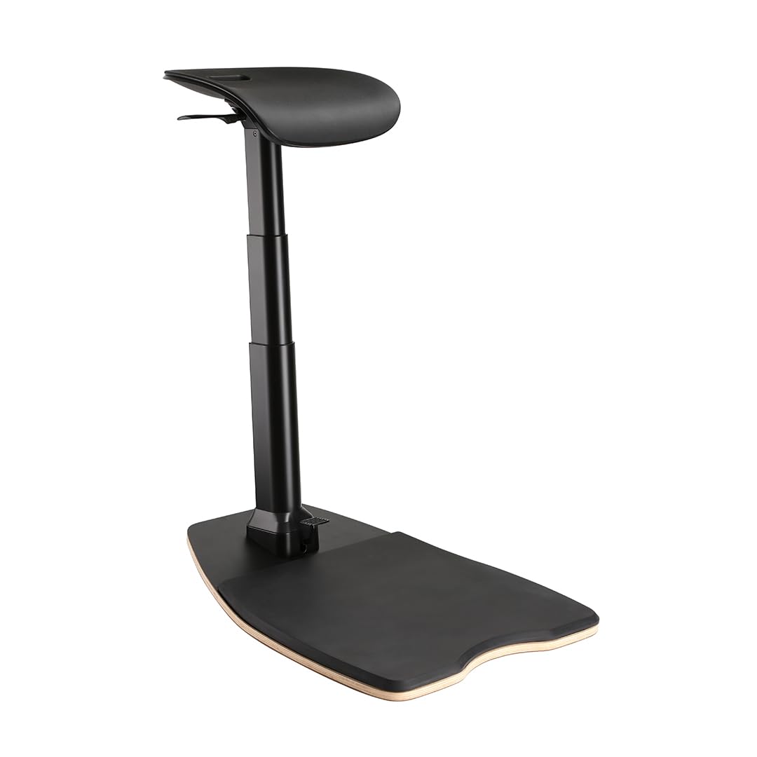 Spacetronik Ergonomischer Stehhocker mit Anti-Ermüdungsmatte | Stehhilfe Höhenverstellbar 61,5-118 cm, Belastbar bis 125 kg, Stehstuhl für gesundes und aktives Sitzen und Stehen