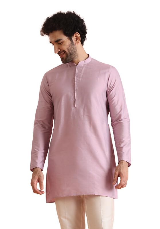 kisah Mens Kurta|Blended Fabric Solid Pattern Mens Ethnic Wear|Regular Fit Men’s Solid Kurta Mandarin Collar Long Sleeves-picture-23