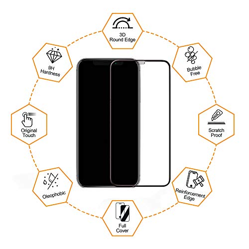 InvisiTouch iPhone Xs Max Full Screen Protector, Premium Tempered Glass Edge to Edge Display Coverage - Featuring EZ 3 Step Setup Kit (Device Insurance Included)