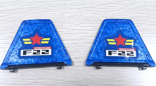 RC Plane Parts RC Airplane Replacement Accessories for RTF F22 Remote Control Plane (1 Pair Blue Vertical Tail Wings)