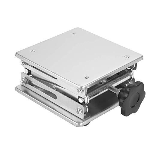 Aishtec 8"x8" Stainless Steel Lab Jack Lifting Table Scissor Stand Rack Lab Lifting