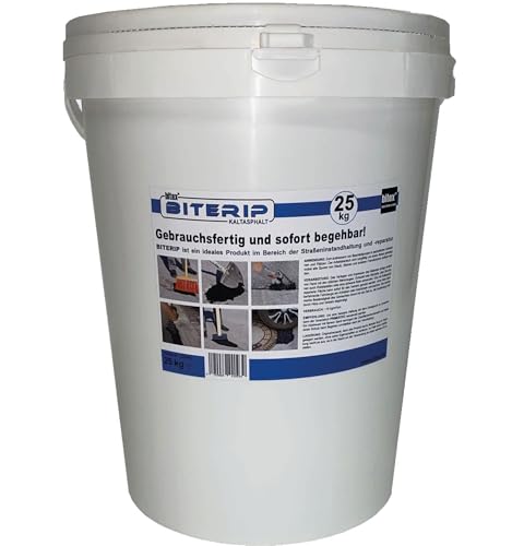 Asfalto frío BITERIP 920092 - Para el mantenimiento y reparación de revestimientos, así como su restauración, relleno de cortes después de tendido de cables, la finalización de los bordes de pozo y