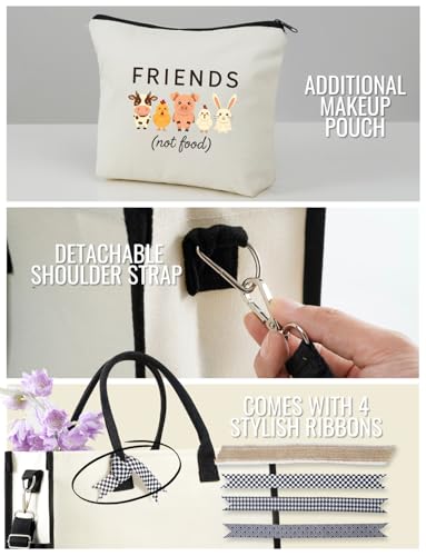 Bolso Tote Vegano para Mujer con Cierre Superior y Correa miniatura 4