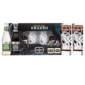 The Kraken Experience, Spiced Rum Gift Set - 2x 5cl Kraken Rum Black Spiced Miniature, Rum Glass and x2 Fever-Tree Ginger Beer, Cola 200ml, Rum Gifts for Him Birthday - Alcohol Gift Sets for Men – BEAMS INTERNATIONAL