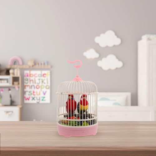 Cage à oiseaux interactive réaliste en plastique, cadeau idéal enfant