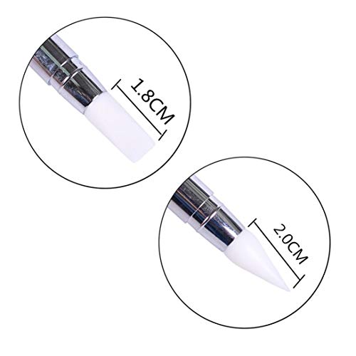 TOSSPER 1Pc Nail Art Pinsel Glitter Picker Pen Silikon Strass Powder Carve Griff Nagel UV Gel Doppel Köpfe DIY Maniküre-Werkzeug – Bild 6