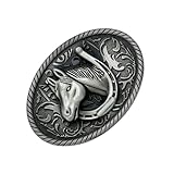 YUEHUINIAO Unique Horse Head Belt Buckle Metal for Durability and Fashion Statement Ideal for Business or Casual Occasion