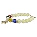 Order of The Eastern Star Mother of Pearl Gemstone Charm Bracelet with Gold Tone Extender Chain and Lobster Claw Clasp (Fits Wrists 7 to 9.5 inches)