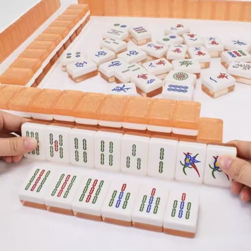 Set de Mahjong Chino 144 Piezas con Fichas Acrílicas 38mm miniatura 3
