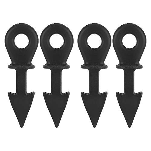 Zer one Estabilizador de silenciador de la Cuerda del Arco, 4 Piezas Compuesto de Caucho Duradero Estabilizador de la Cuerda del Arco Amortiguador de Vibraciones Amortiguador(Negro)