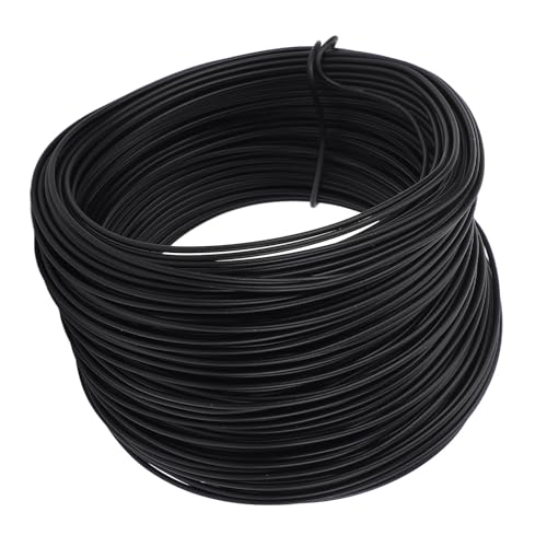 Electro Galvanized Iron Wire, 0.9 40m Round Binding Wire for Indoor Outdoor (Black)