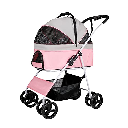 Dog Stroller for Medium Dogs, Detachable Dog Pram Stroller