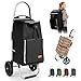 Sekey Einkaufstrolley klappbar, 3-in-1 Einkaufswagen (Trolley, Sackkarre & Rucksack), mit leichtem Aluminiumrahmen, vielseitig für Einkauf, Alltag & Reisen, stabil & platzsparend