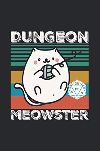 Dungeon Meowster: Nice notebook journal gift for loved once, Blank lined notebook, 120 pages, size 6"x9"