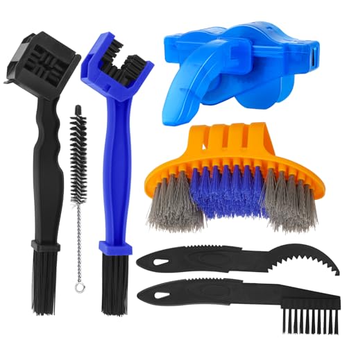 Fahrrad Reinigungsbürste 7 Stück Fahrrad Reinigungsset Fahrradreinigungsbürstenwerkzeug Kettenreiniger Fahrradkette für Fahrr