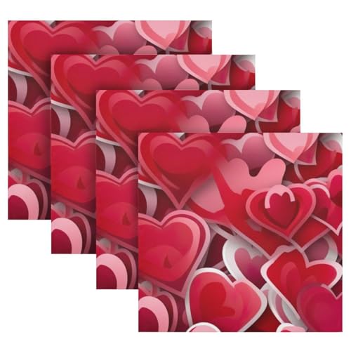 Servilletas de Tela Kigai Día del Amor Set x4 20x20 in miniatura 5