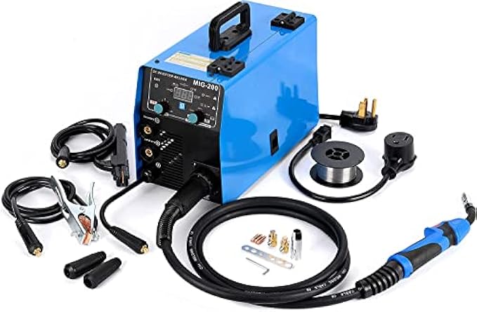S7 200Amp MIG Welder,110V&220V 3 in 1 MIG&ARC&Lift TIG Gas/Gasless Inverter Multi-Process Dual Voltage Welding Machine