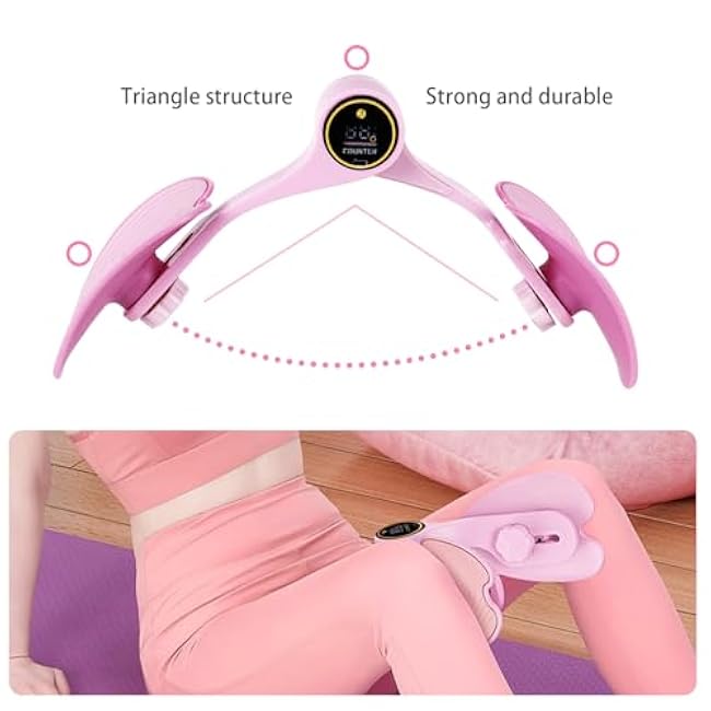 Thigh Master, Thigh Exerciser Kegel Exerciser Pelvic Floor Exercise Device for Women & Men, Inner Thigh Toner with Display Counter for Home Workouts