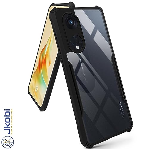 Image of Jkobi Back Cover Case for Oppo Reno 8T 5G (Shockproof with Polycarbonate Clear Panel | Professional Black)