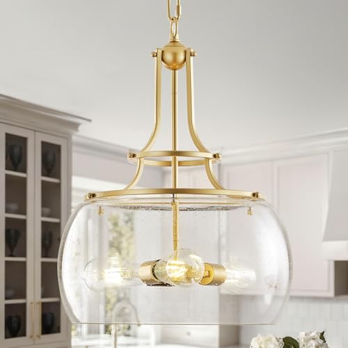 Image of KARTOOSH Gold Chandelier Kitchen Pendant Lighting Over Island