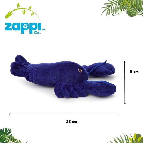 Zappi Co Kinder Kuscheltier Plüschtiere – Perfekte, kuschelige Spielkameraden für Kinder (23 cm / 9 Zoll) Hummer in Blau
