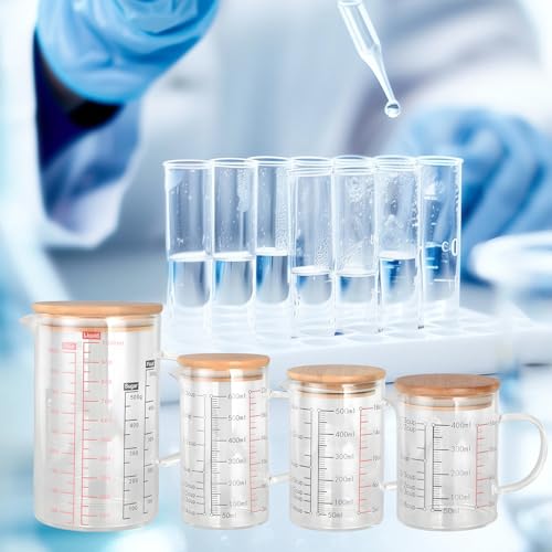 Image of 400ml /13.52oz Microwave Safe Glass Measuring Cup | Heat Resistant Borosilicate, V-Shaped Spout, Clear Scale, Multipurpose for Kitchen, Coffee & Yogurt(400ml /13.52oz)