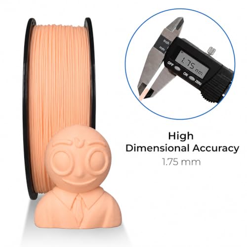 Image of PLA 3D Printer Filament 1.75mm, 1kg Spool (2.2 lbs) - UV /Heat /Weather Resistant, Strong Layer Bonding, Smooth Printing, Low Odor, Outdoor Functional Prototypes, FDM Compatible (Beige Skin, 200 Gram)