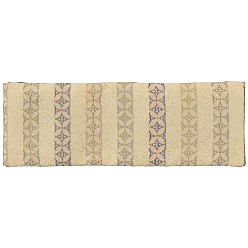 お仏壇のはせがわ 新名物裂 敷物裏付 小 クリーム段七宝紋 敷物 仏器膳 仏具 室礼 お供え