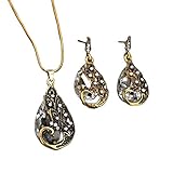 Halskette verdrehte Ohrringe, Edelstein für Frauen Modegeburtstag nobelcharm süß