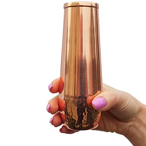 Copper Flutes Set Of 4 - Stemless Shatterproof Champagne Flutes Of Solid Copper - Moscow Mule Copper Flute - 7Th Copper Wedding #TOP5