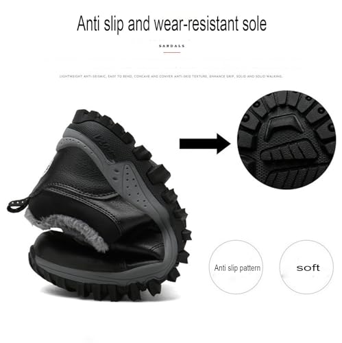 Myallfeet Men's Winter Outdoor Sports Plush Loafers Cotton Shoes Fashionable Casual Fur Insulated and Anti Slip Snow Shoes4