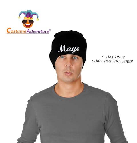 Men's Black Mayo Beanie Costume Mayo Beanie Hat