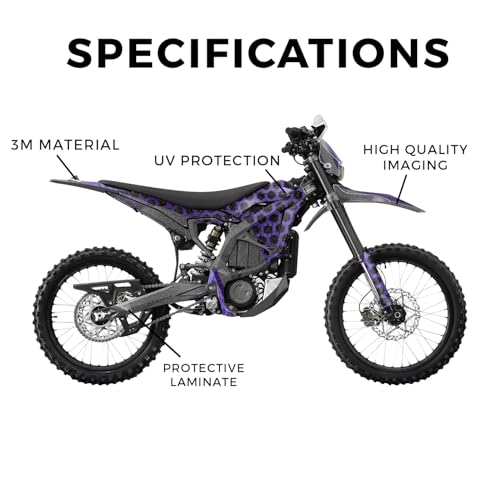 Image of Glossy Glitter Surron Ultra Bee Graphics Kit Wrap - Hex Purple - Sur-Ron Skin - Premium 3M Vinyl Protective Wrap Decal Cover - Easy to Apply | Crafted in The USA by MightySkins
