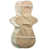 【無漂白コットン】布ナプキン 防水ホルダー ナイトロング：ベージュドット