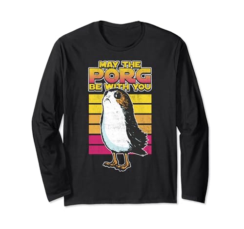 T-shirt Star Wars Retro Porgs manches longues en coton imprimé
