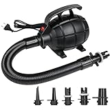 Elektrische Luftpumpe,600W Elektrische Pumpe mit 5 Düsen,Luftpumpe Elektrisch,Luftmatratze Pumpe für Airtrack Matte,Air Pump für Matratze Aufblasbarer Pool Schwimmring