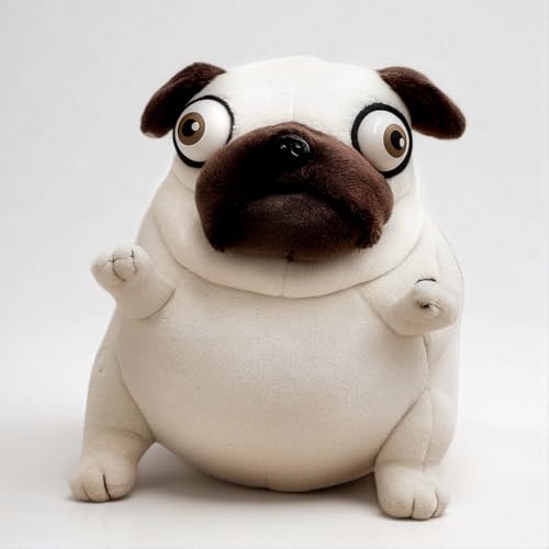 MAOWO Planet Süßer Mops Plüschtier 15cm | Lustiges Kuscheltier für Kinder & Erwachsene Anlass